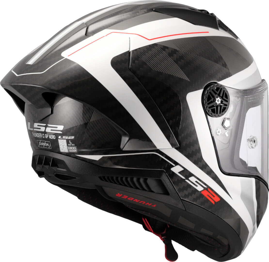LS2 FF805 Thunder RAUTE Gloss White Grey - Bild 2