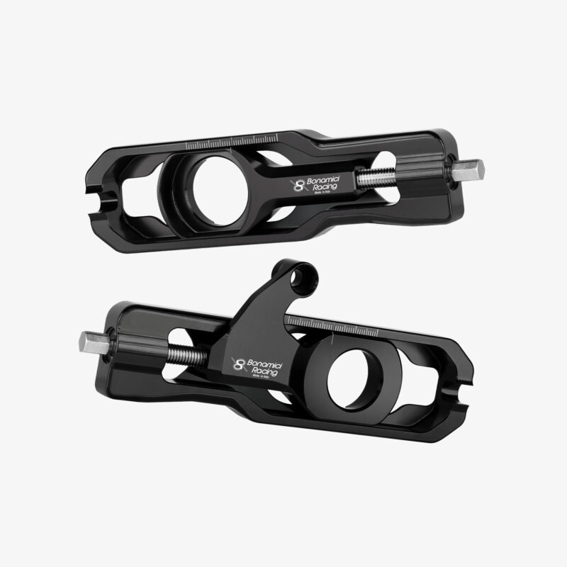 Aluminum Kedjejusterare with brake caliper support Yamaha YZF R6 17> - BLACK