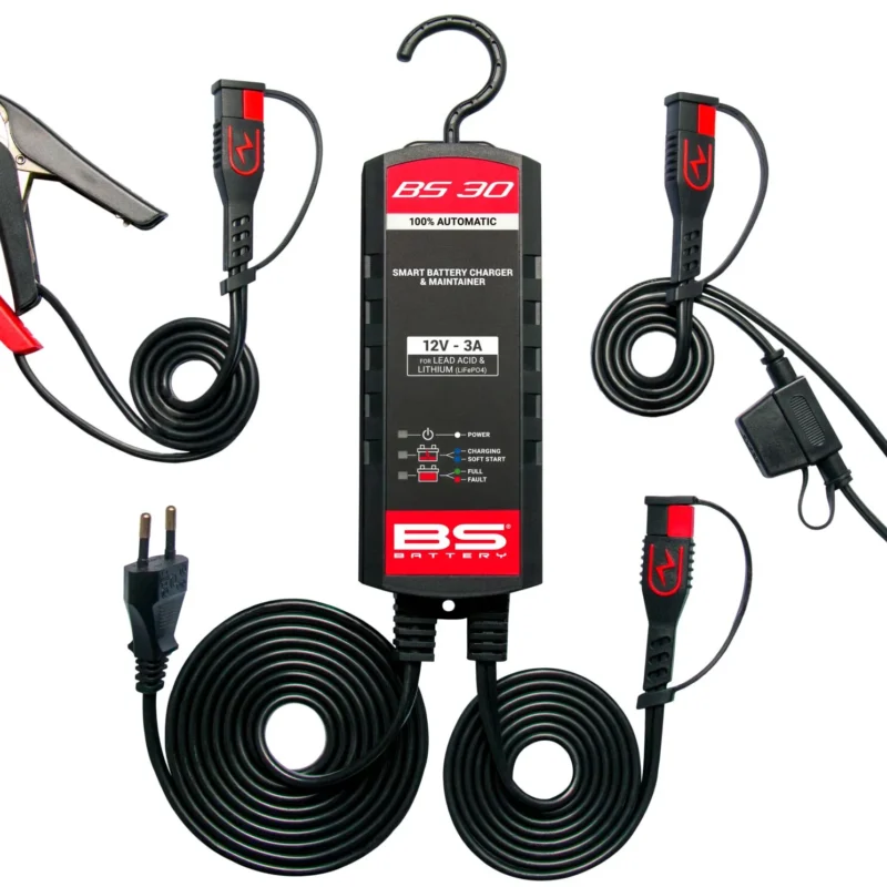 BS Battery BS30 smart batteriladdare & underhållsladdare 12V 3A för MC
