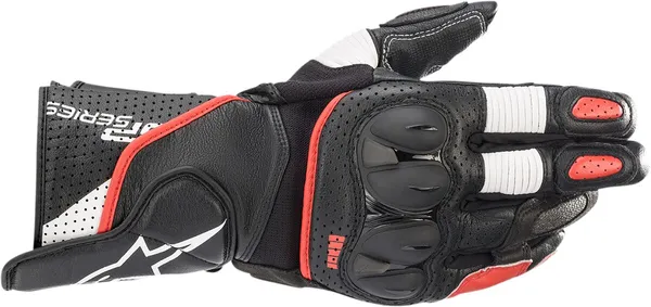 Alpinestars SP-2 v3 Leather MC-handskar - Svart/Vit/Röd