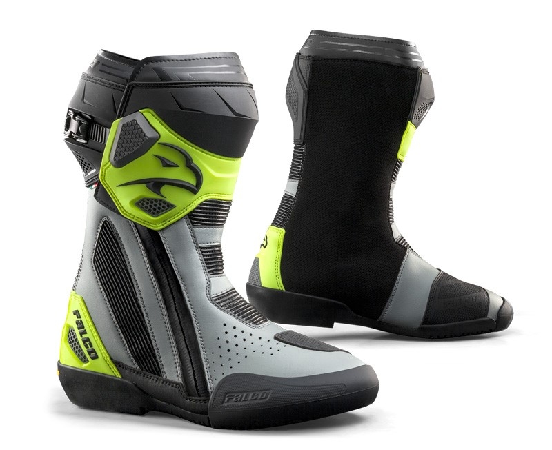 Falco Elite GP – MC racingstövel Black-Fluo