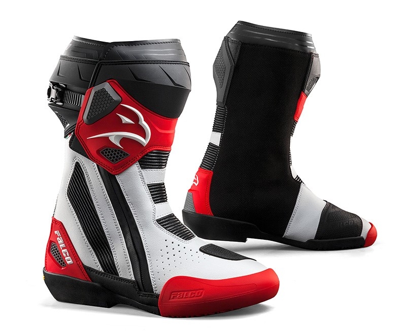 Falco Elite GP – MC racingstövel White-Red