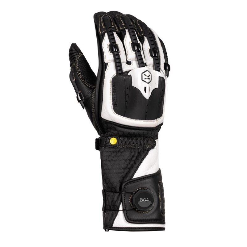 Knox Handroid MK5 Svart/Vit – MC skinnhandskar